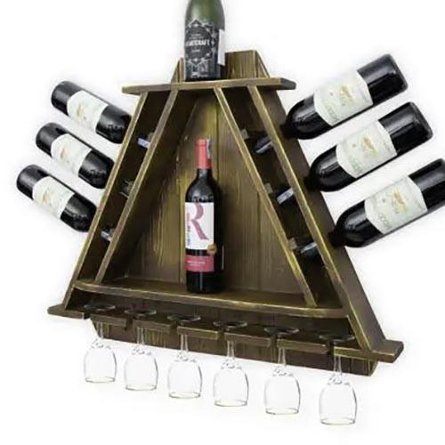 Полиця для вина настінна з дерева Навалі Рустикал (ПНК-020234)