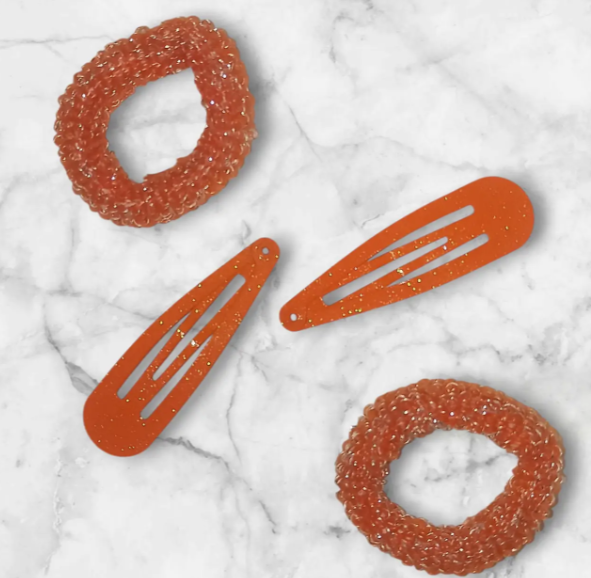 Заколки на Хелловін з резинками One size Помаранчевий (529307) - фото 3