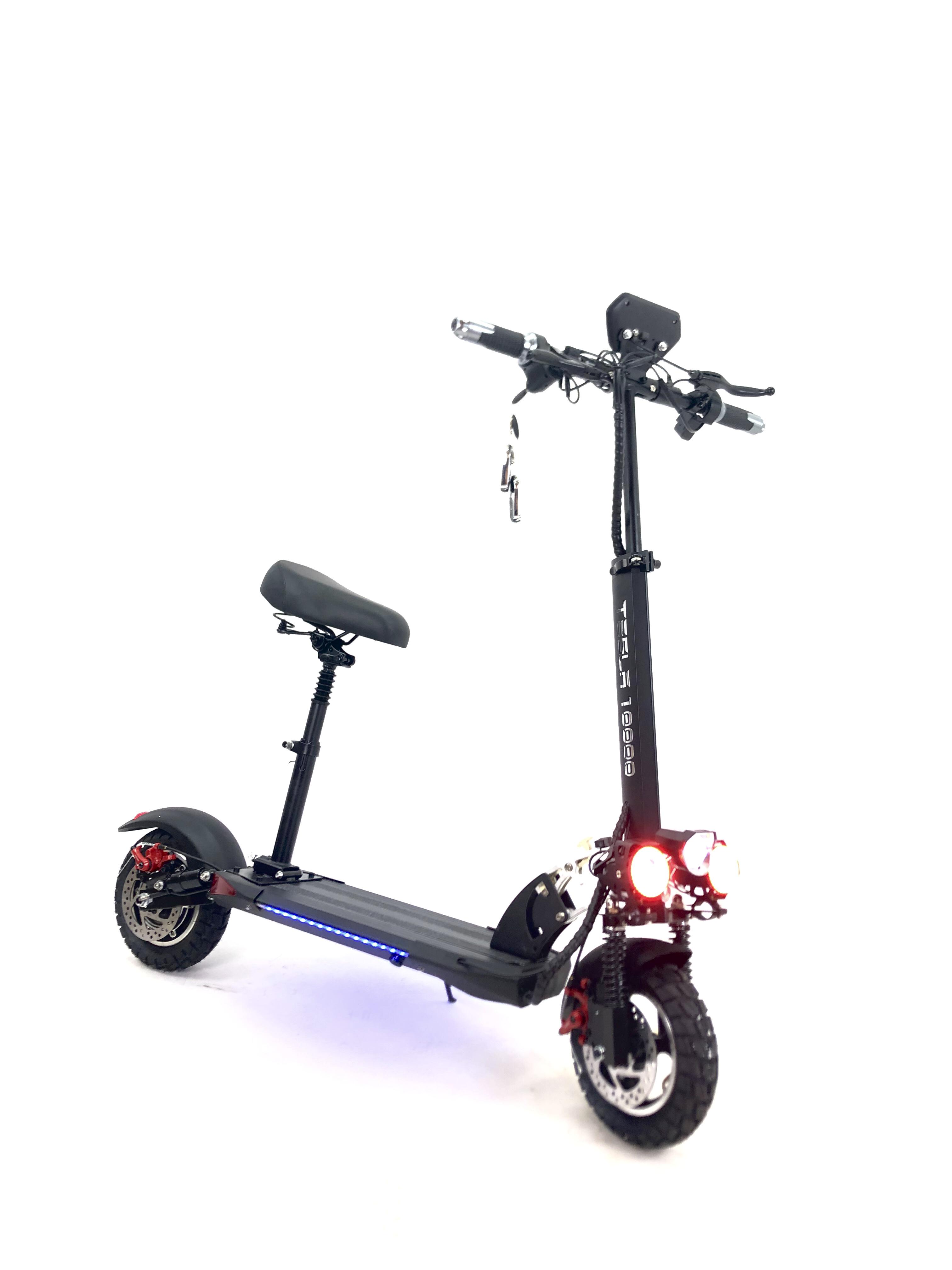 Електросамокат із сидінням TESLA 10000 NEW 1000W 48V 21Ah Чорний Електросамокат із сидінням TESLA 10000 NEW 1000W 48V 21Ah Чорний