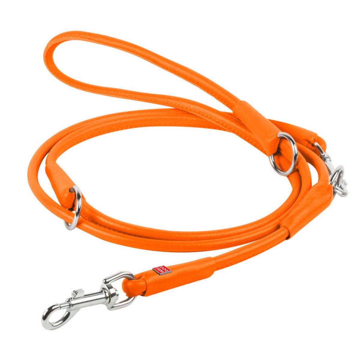 Поводок-перестежка Waudog Glamour круглый 10 мм 122-183 см Оранжевый