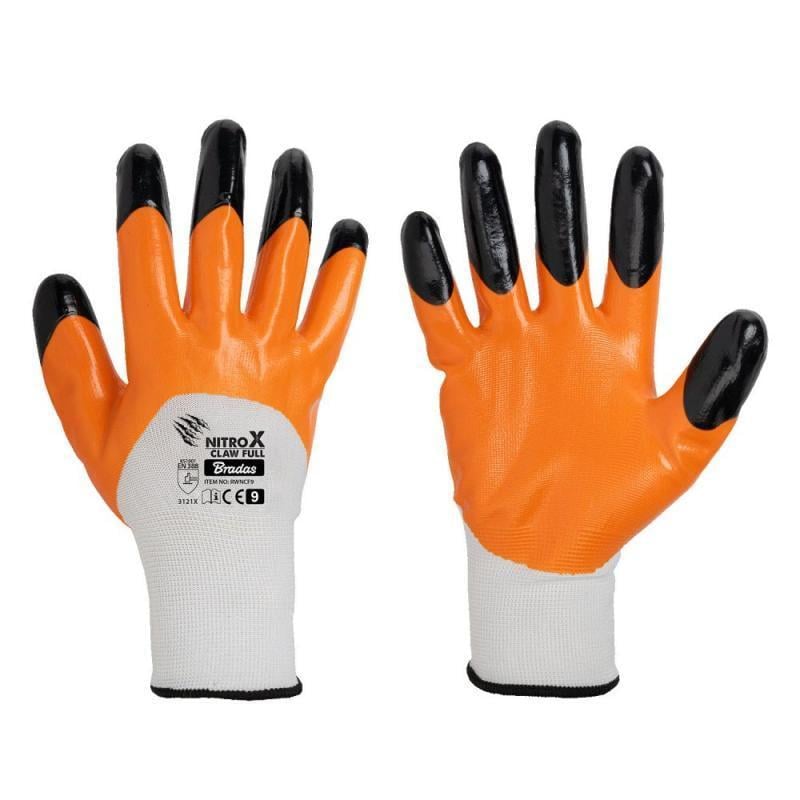 Рукавички захисні Bradas NITROX CLAW FULL нітрил р. 10 (2806548942)