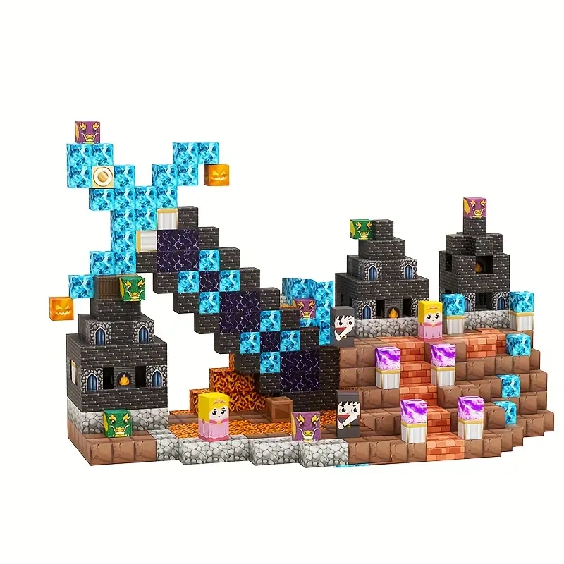 Конструктор магнитный Minecraft Подземелье замка 108 шт. (2698989461) - фото 2 Конструктор магнитный Minecraft Подземелье замка 108 шт. (2698989461) - фото 2