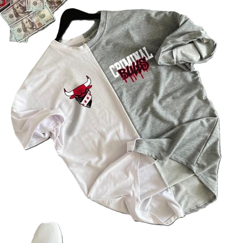 Футболка мужская Chicago Bulls 2194640569/3 оверсайз XL Серо-белый (2194640569/3)