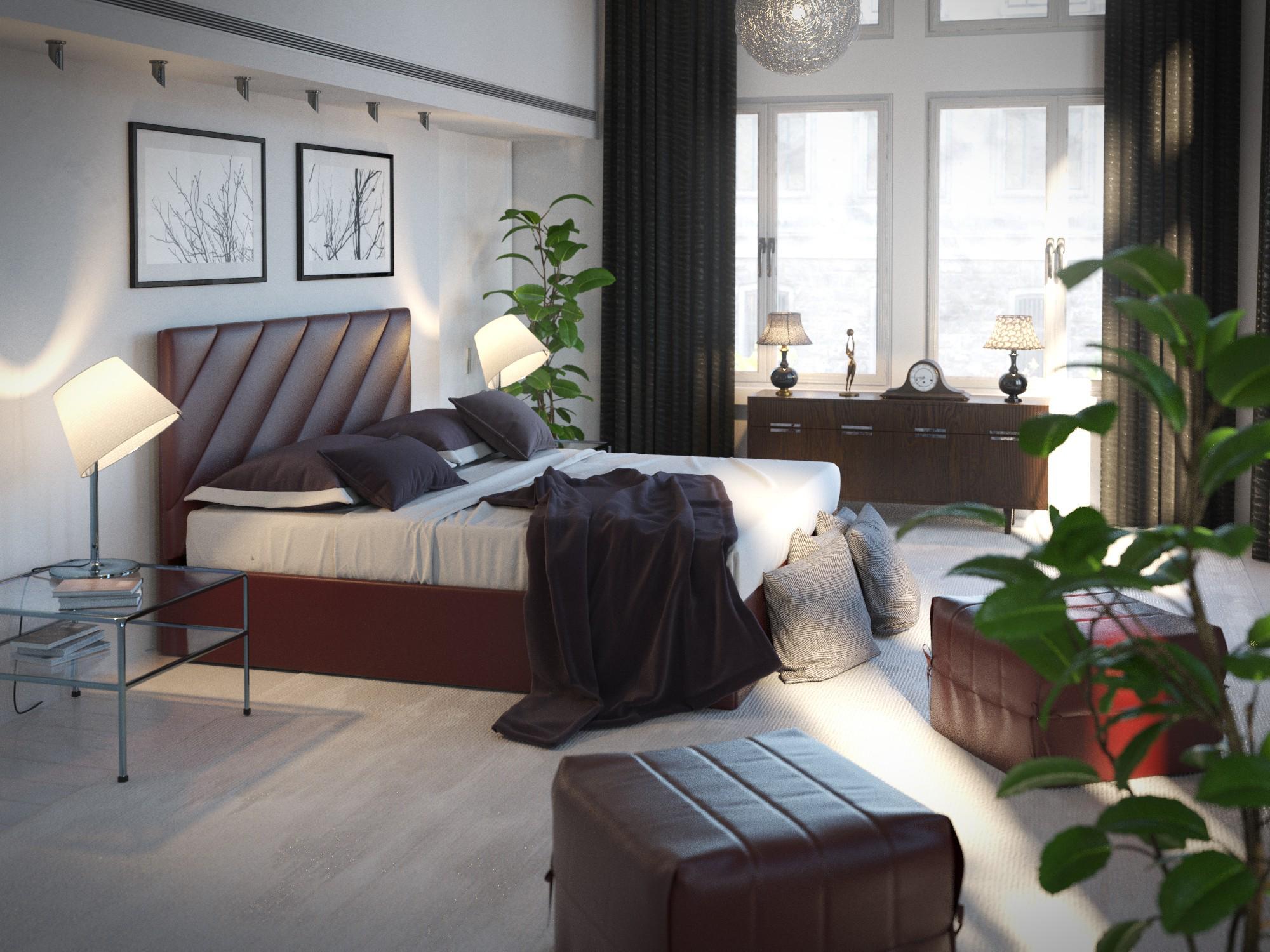 Кровать SherridanDesign без подъемного механизма 180x200 см Бордовый (sent_056) - фото 2 Кровать SherridanDesign без подъемного механизма 180x200 см Бордовый (sent_056) - фото 2