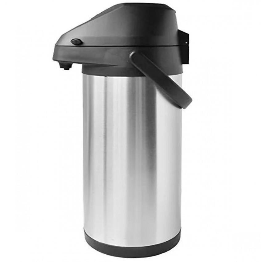 Термос Stenson MT-0950 помповий 4 л Сріблястий із чорним (1595780958)