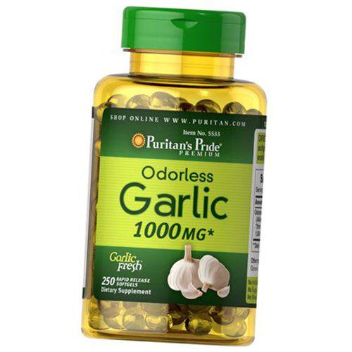 Чеснок без запаха Puritan's Pride Odorless Garlic 1000 250 гел. капс. (71367011)