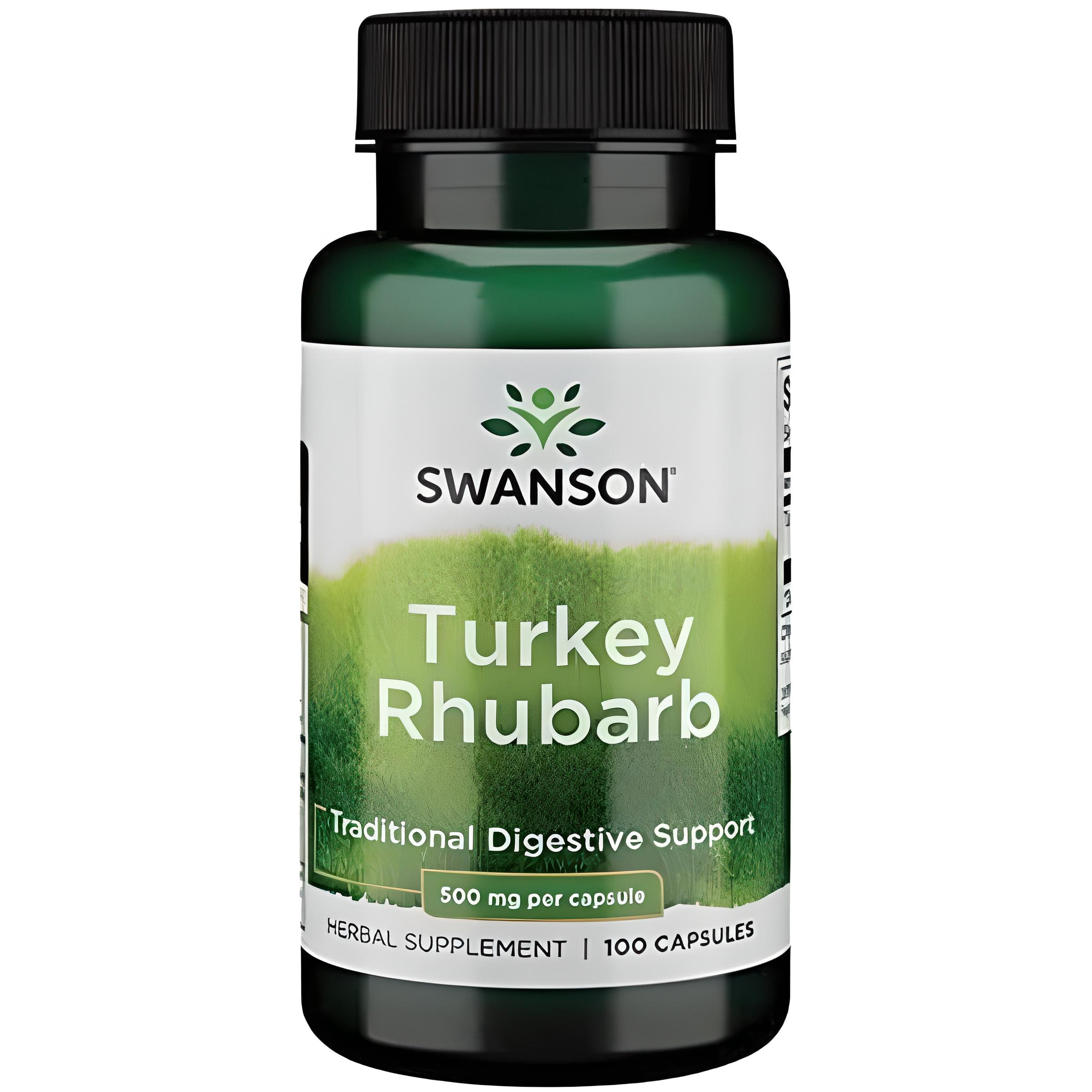 Очистка кишечника Swanson Turkey Rhubarb 500 мг 100 Caps