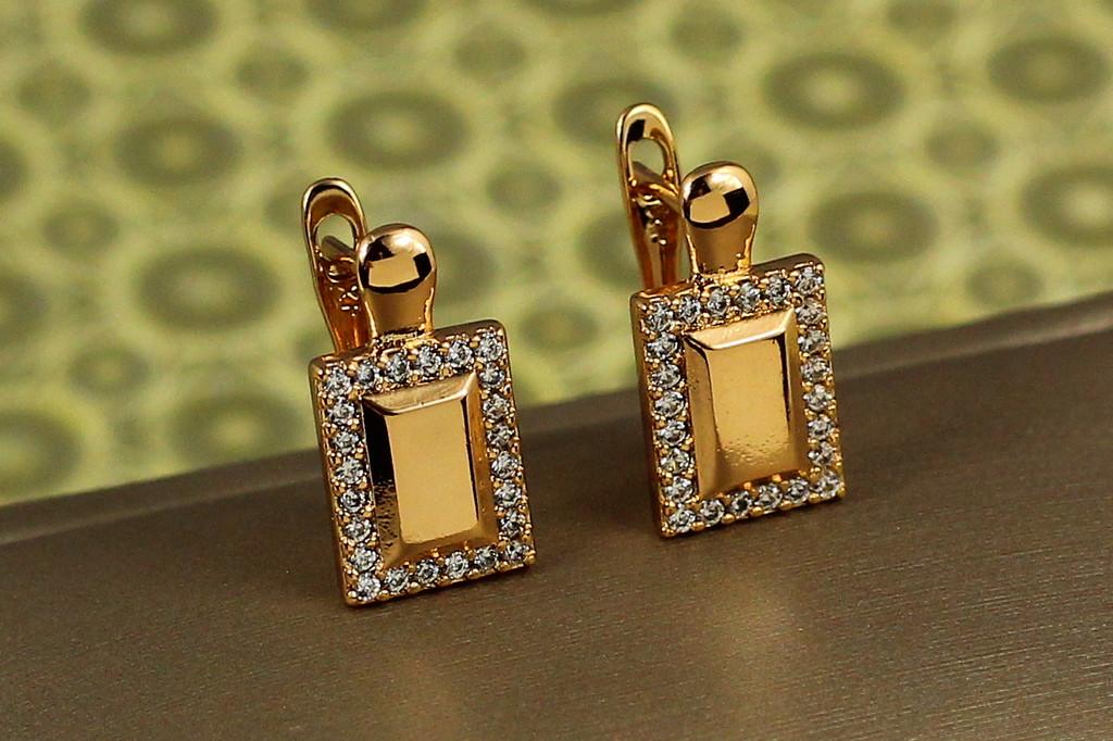 Серьги Xuping Jewelry Монитор 1,6 см Золотистый (2426191955)