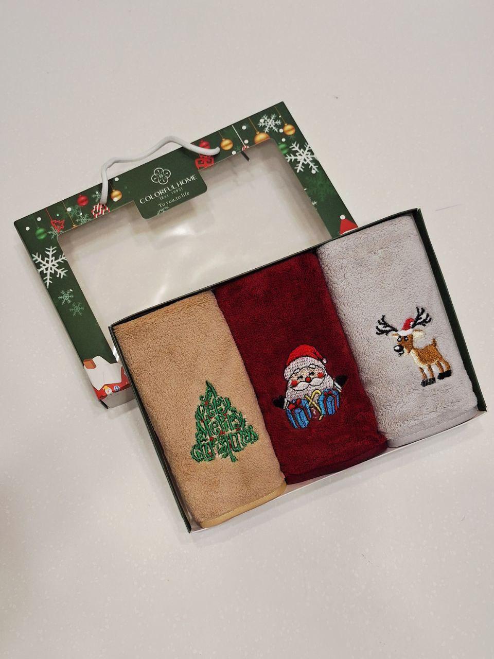 Набір кухонних рушників подарунковий Colorful Home з петелькою із мікрофібри 3 шт. 25х50 см (1650) - фото 2