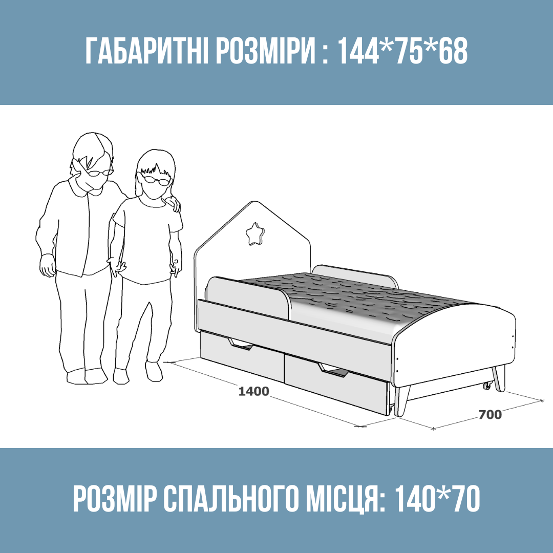 Кроватка детская Домик с ящиками и бортиками для детей 3-7 лет для девочек 140х70 см Розовый - фото 3 Кроватка детская Домик с ящиками и бортиками для детей 3-7 лет для девочек 140х70 см Розовый - фото 3