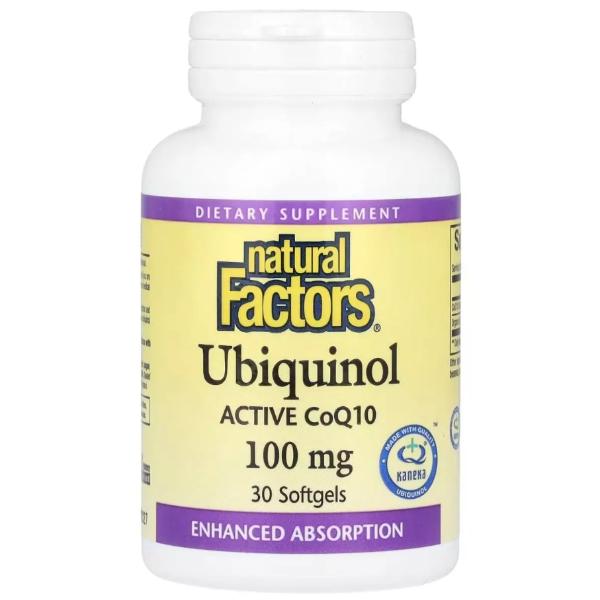 Натуральная добавка Natural Factors Ubiquinol Active CoQ10 100 мг 30 softgels (000022125)
