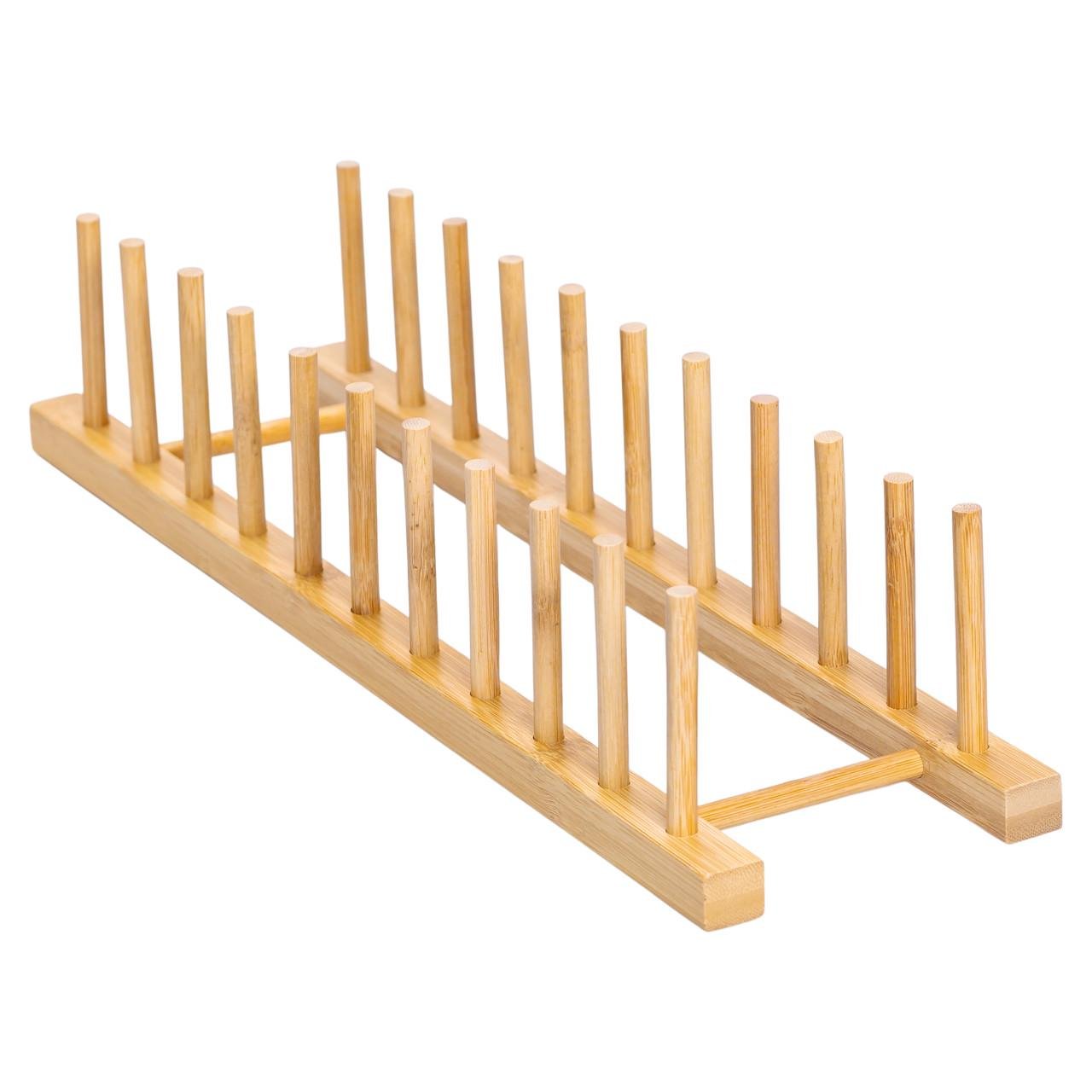 Підставка для посуду бамбукова 45х11х9,5 см (HB-40-14) - фото 5 Підставка для посуду бамбукова 45х11х9,5 см (HB-40-14) - фото 5
