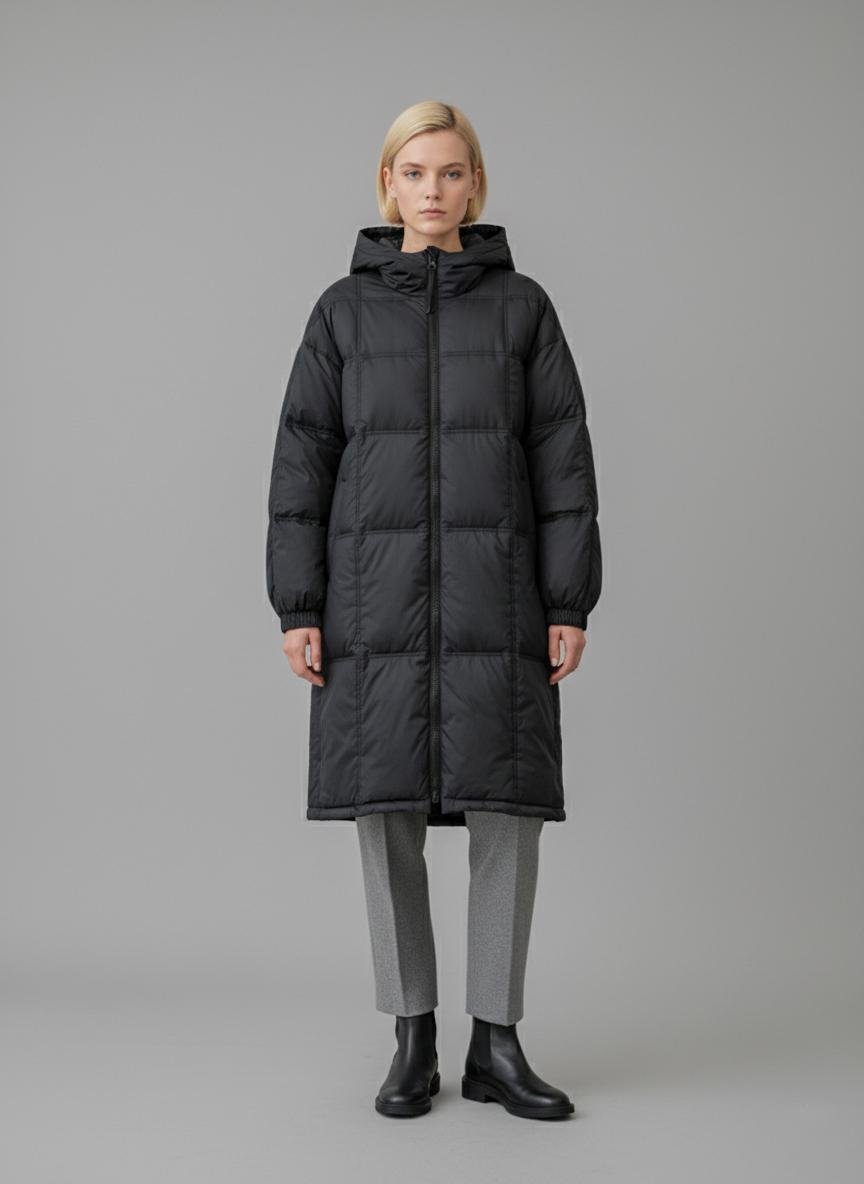 Пуховик женский Number Nine DW-011 демисезонный с капюшоном р. 42 Черный (DW-011-42) - фото 3 Пуховик женский Number Nine DW-011 демисезонный с капюшоном р. 42 Черный (DW-011-42) - фото 3