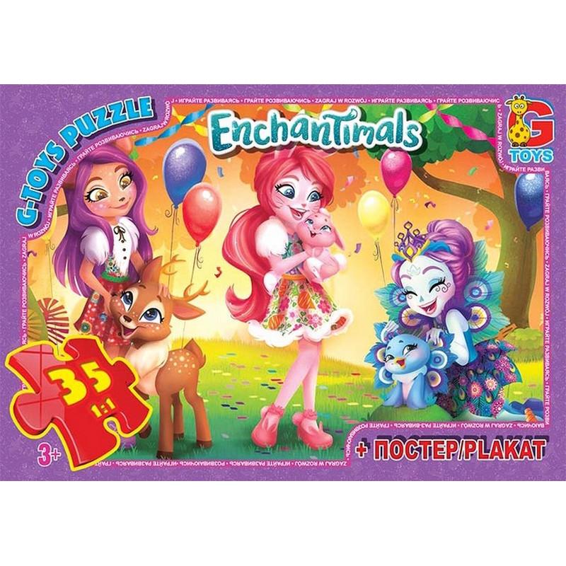 Пазлы детские картонные G-Toys Enchantimals 35 эл. (IP-177-P-887)