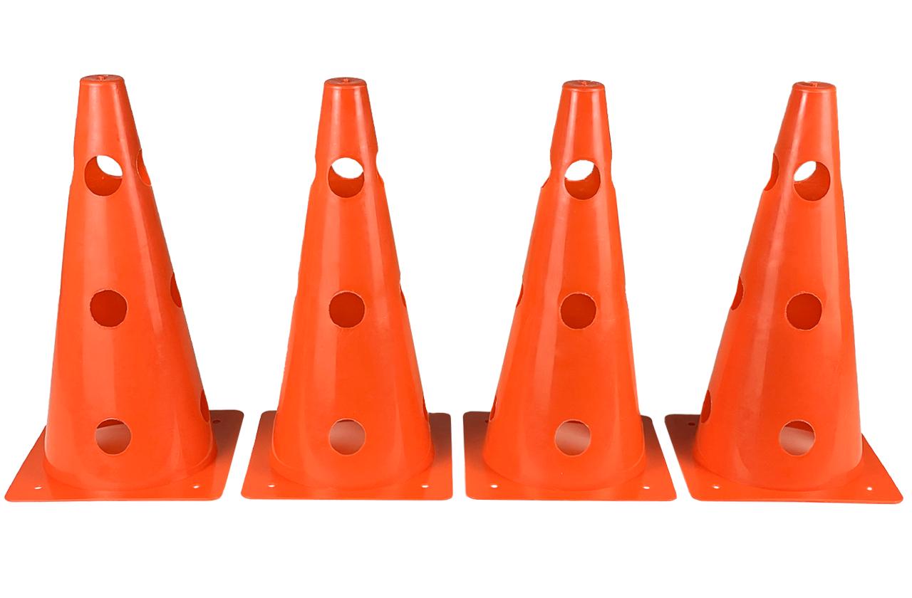 Набор конусы-фишки спортивные EasyFit 4 шт. 31 см Оранжевый (EF-16795-4OR)