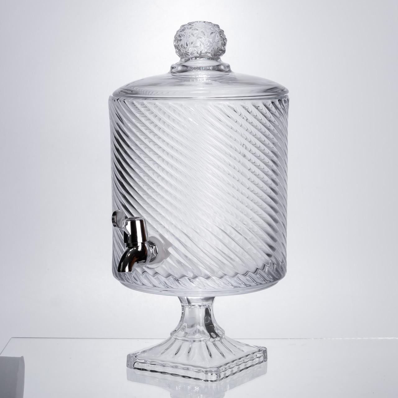 Лимонадница с краном на подставке стеклянная 4,5 л (HP-19-3045-8)