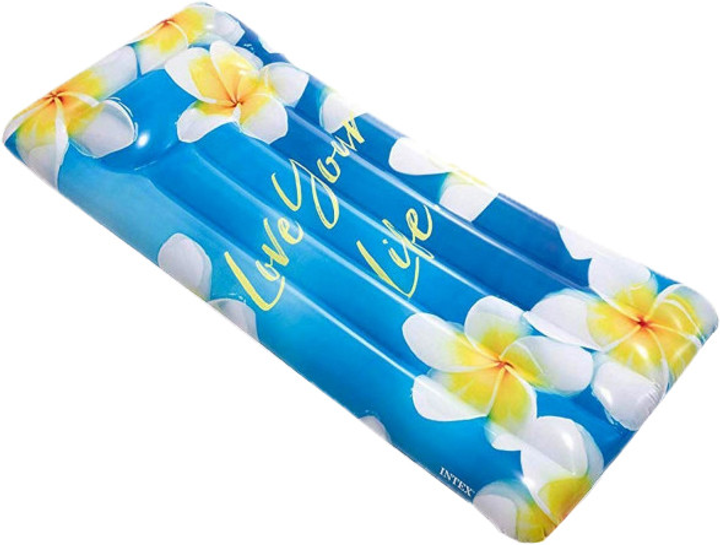Пляжний надувний матрац із підголівником Intex 58772 Натхнення 178х84 см (171373)