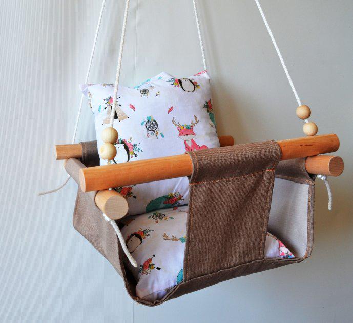 Дитяча гойдалка Infancy Звірятка Білий (9675270) - фото 4 Дитяча гойдалка Infancy Звірятка Білий (9675270) - фото 4