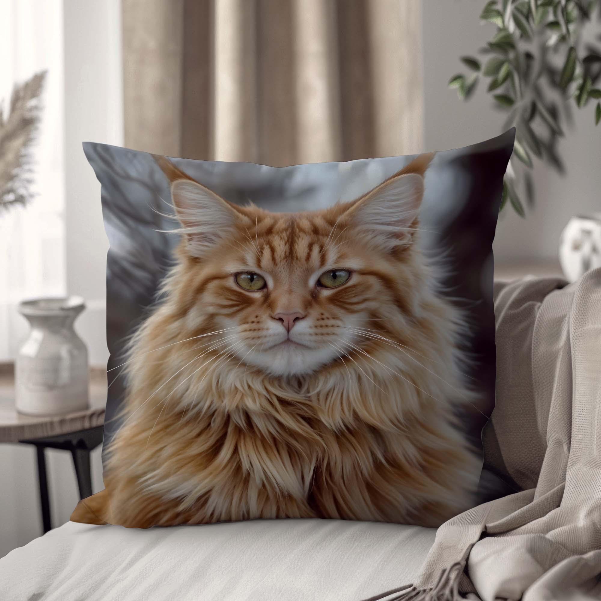 Подушка декоративная "Рыжий Мейн-кун" 45х45 см (1307845UA)