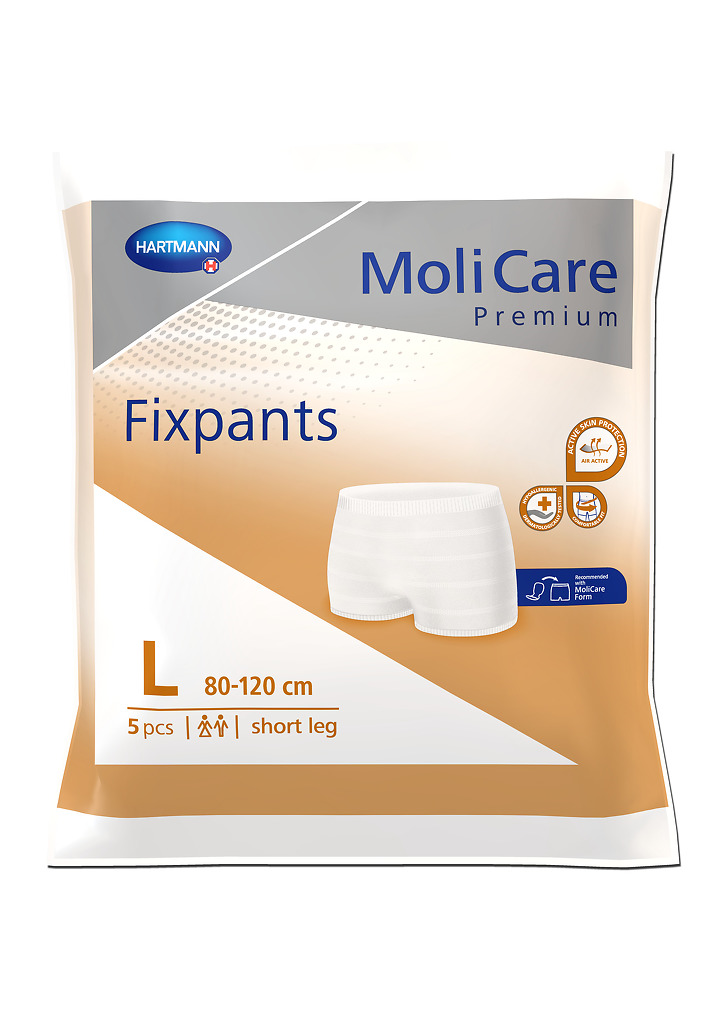 Еластичні штанці MoliCare Premium Fixpants для фіксації прокладок короткі L 5 шт.