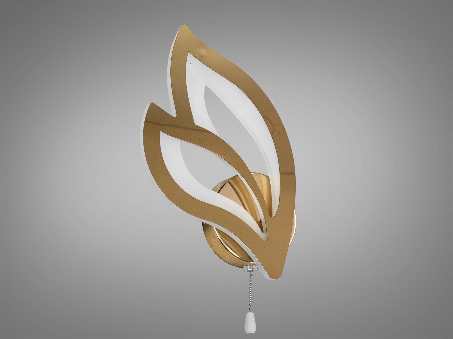 Бра светодиодный в спальню 17W Золотой (8165/1G)