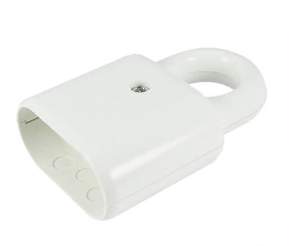 Штепсель плоский Luxel 1024 з вушком Білий (27848623)