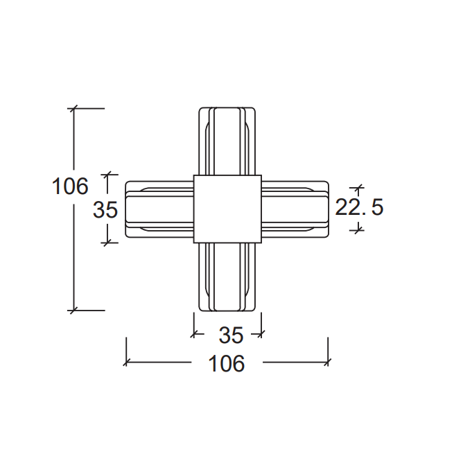 Коннектор Х-образный Oledim OT504 Черный (29541683) - фото 2 Коннектор Х-образный Oledim OT504 Черный (29541683) - фото 2
