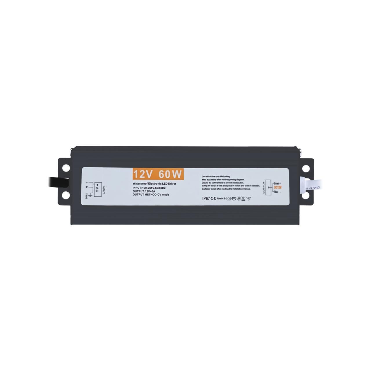 Блок живлення імпульсний GreenVision GV-12V5А-W герметичний 60W (3098522219)