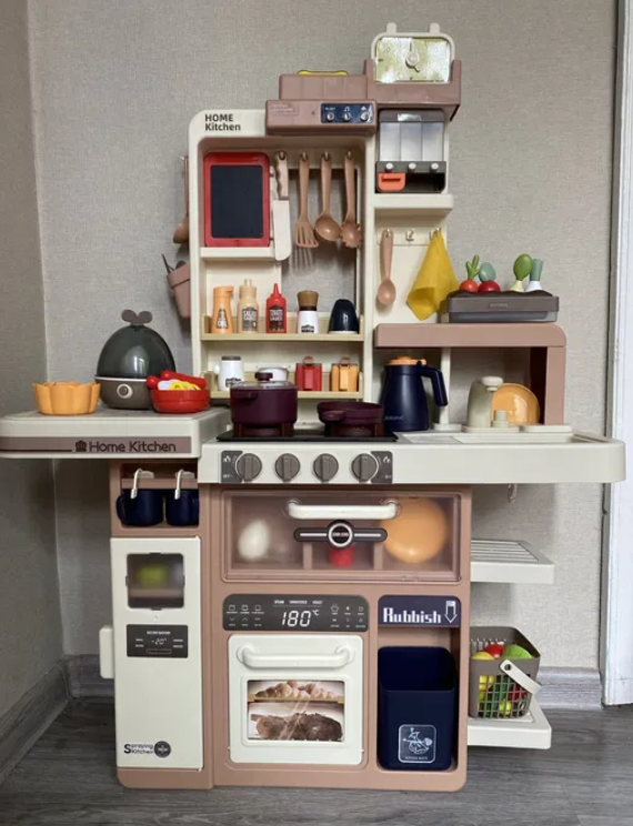 Детская игровая кухня интерактивная Limo Toy 889-231 с посудой и овощами музыкальная со светом/звуком и паром (2698148012) - фото 2 Детская игровая кухня интерактивная Limo Toy 889-231 с посудой и овощами музыкальная со светом/звуком и паром (2698148012) - фото 2