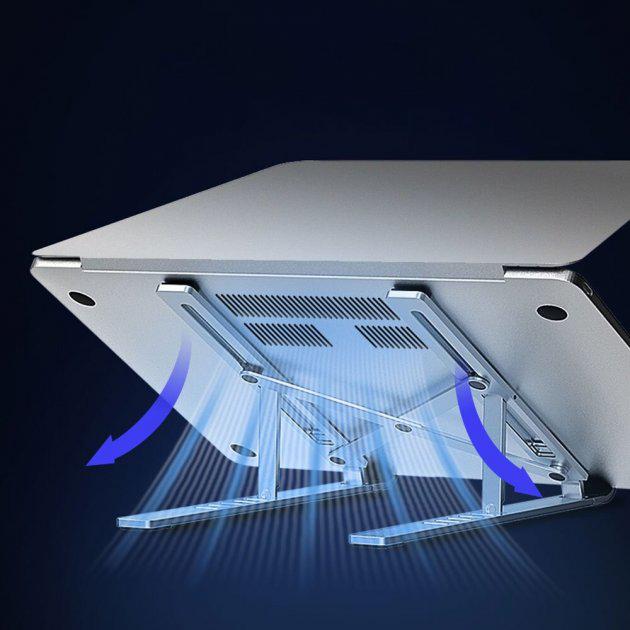 Підставка для ноутбука Wiwu S400 Laptop Stand Silver (66244) - фото 4 Підставка для ноутбука Wiwu S400 Laptop Stand Silver (66244) - фото 4