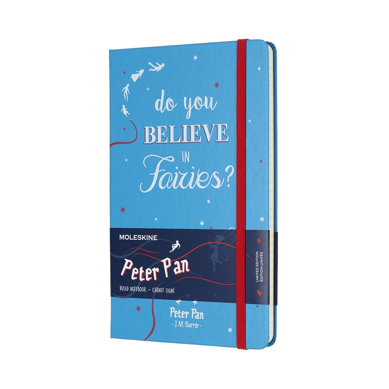 Блокнот Moleskine Limited Peter Pan средний 240 страниц в линейку голубой 13х21 см (8055002855495)