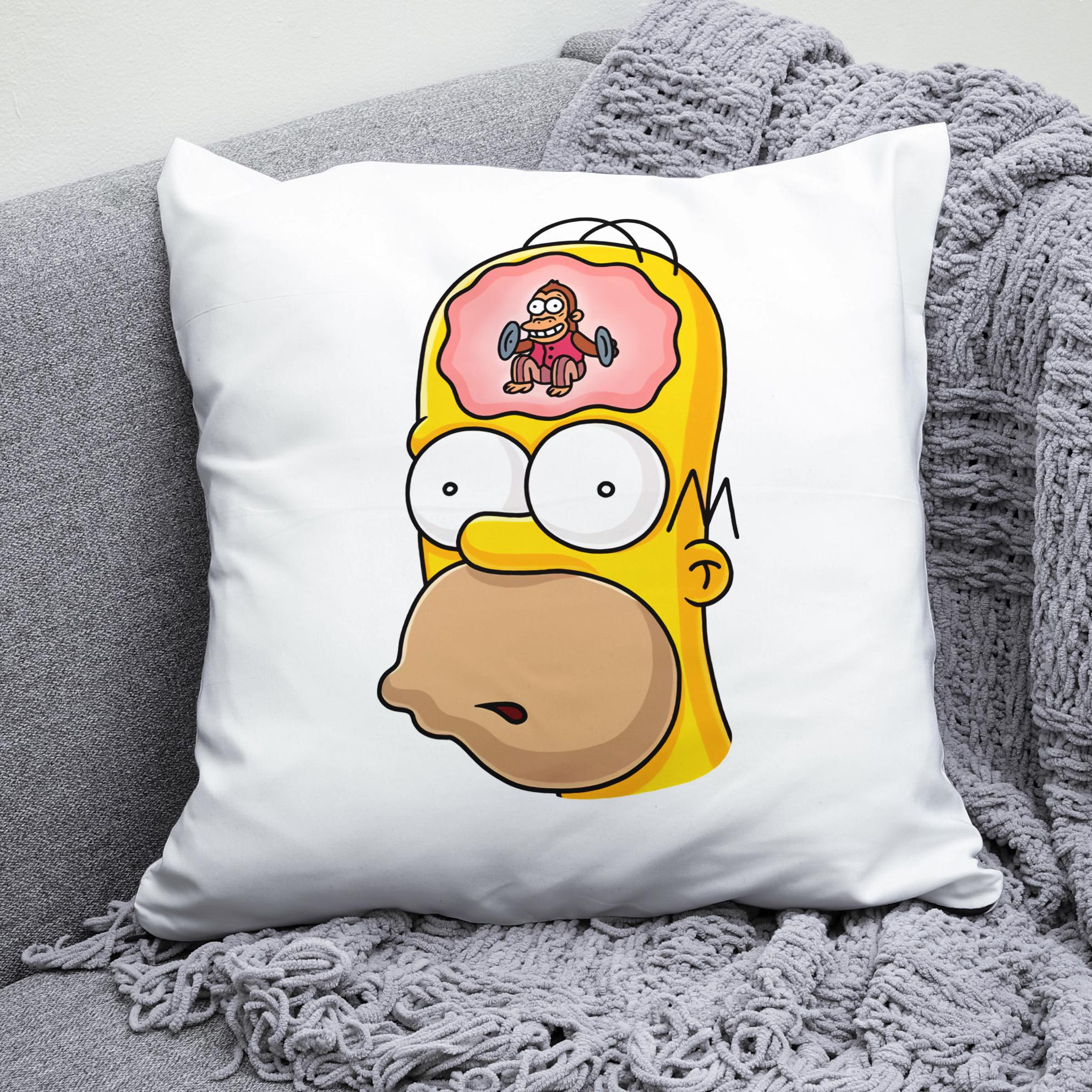 Плюшевая подушка квадрат с принтом The Simpsons Гомер