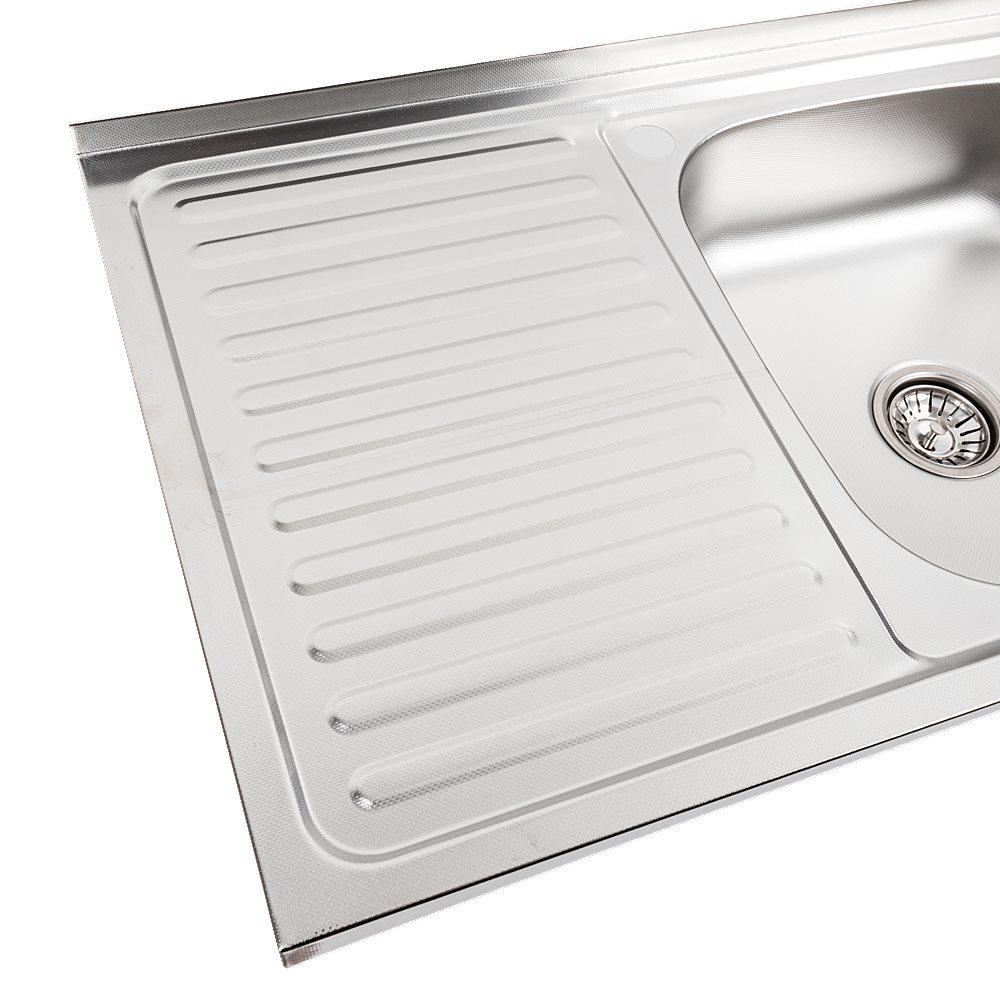 Мойка кухонная из нержавеющей стали Valeso декор 8050 R 0,7/160 мм - фото 4 Мойка кухонная из нержавеющей стали Valeso декор 8050 R 0,7/160 мм - фото 4