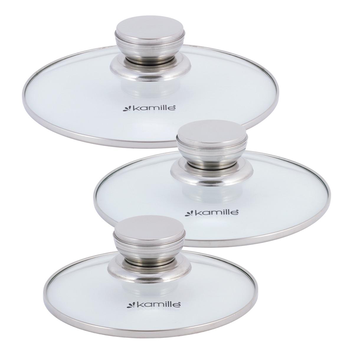 Набір каструль із кришками Kamille КМ-4915 із нержавіючої сталі з 6 предметів Сталевий (150-84-4915) - фото 7