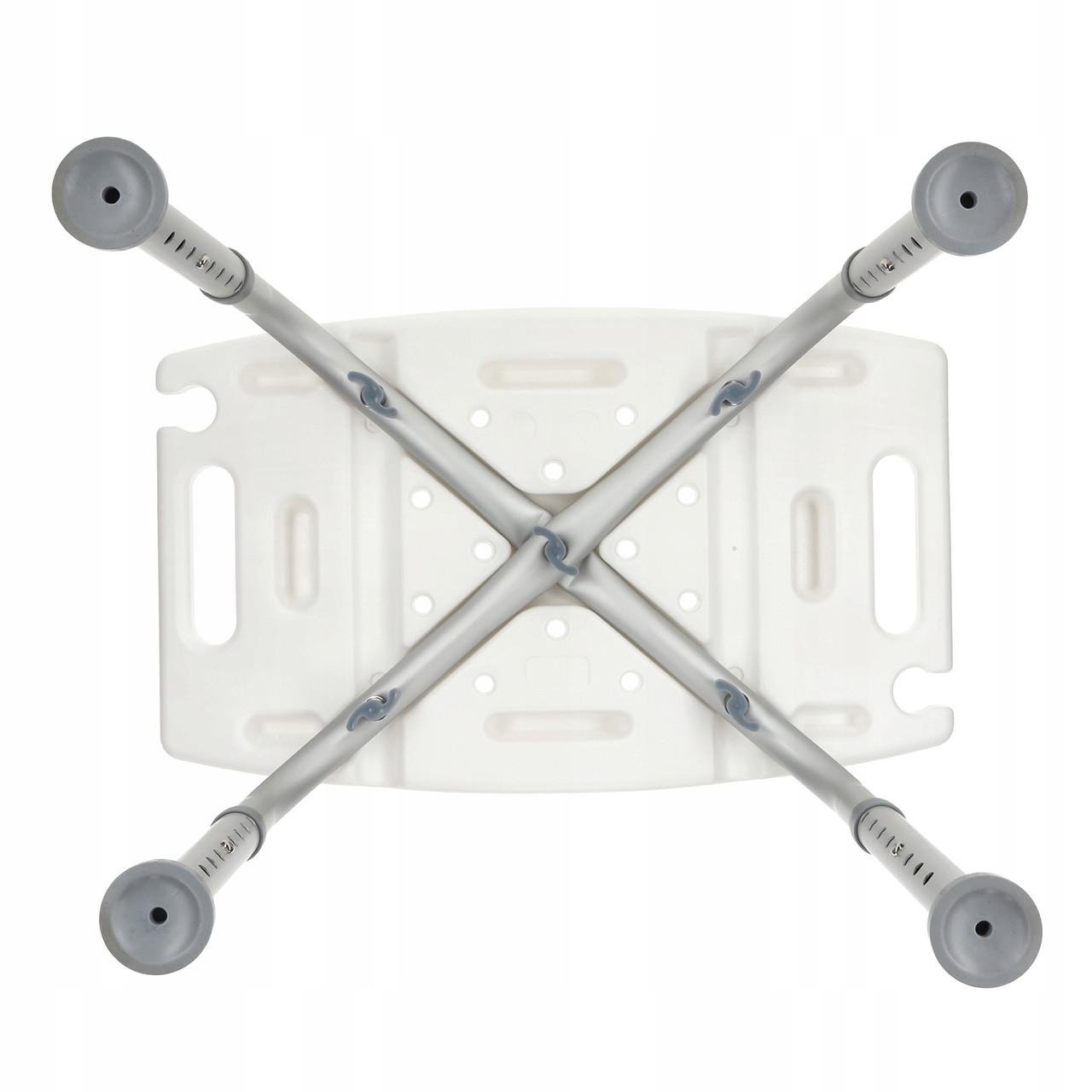 Стілець-табурет 4fizjo для ванної та душу регульований White/Grey (P-5905973403399) - фото 7 Стілець-табурет 4fizjo для ванної та душу регульований White/Grey (P-5905973403399) - фото 7