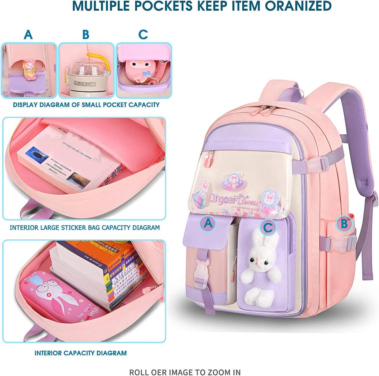 Шкільний рюкзак та шопер для дівчинки Cute Bunny Рожевий (2369777564) - фото 2 Шкільний рюкзак та шопер для дівчинки Cute Bunny Рожевий (2369777564) - фото 2