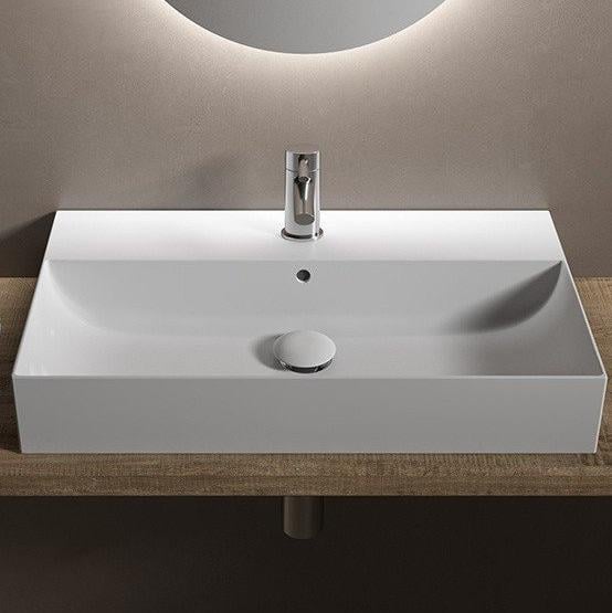 Умывальник подвесной Hatria Bahia 800x445 прямоугольный, белый (BH0800465011TS0) Умывальник подвесной Hatria Bahia 800x445 прямоугольный, белый (BH0800465011TS0)