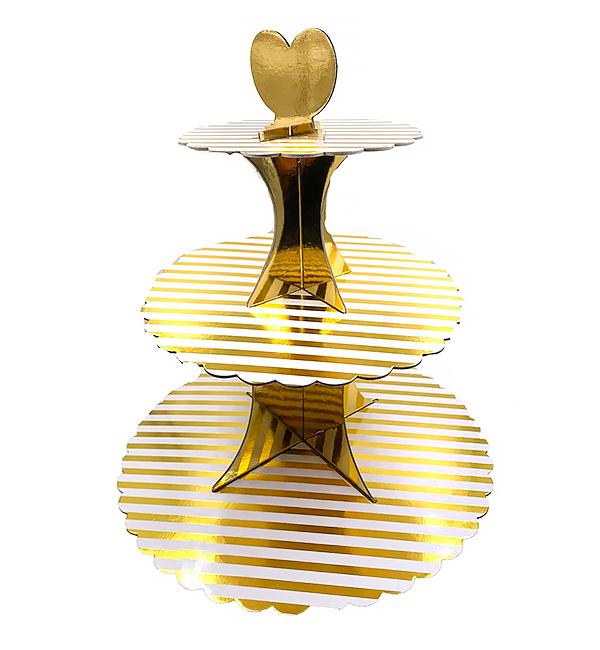 Подставка для капкейков Line 35 см Gold (13535970) Подставка для капкейков Line 35 см Gold (13535970)