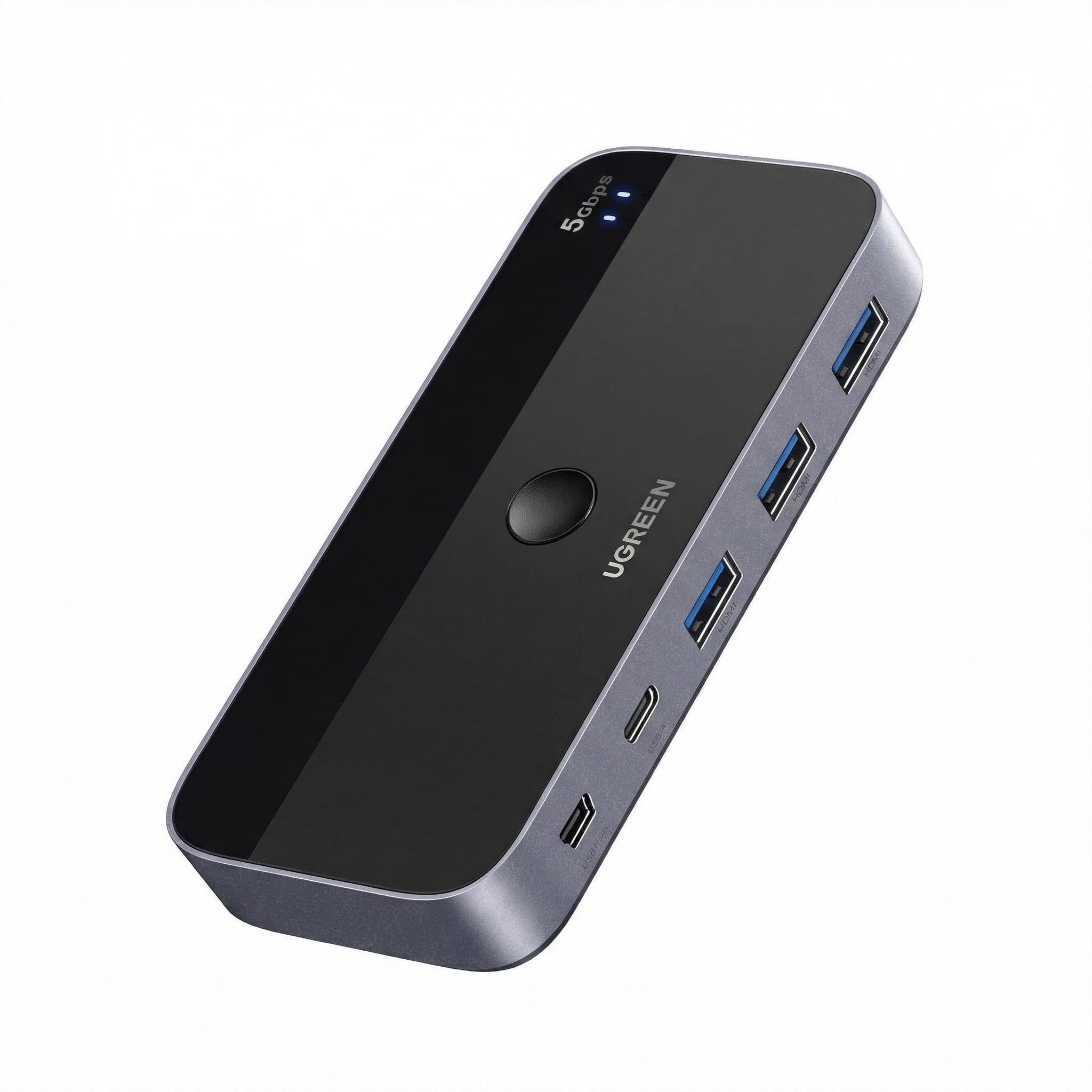 USB-переключатель для 2 ПК UGREEN CM687 3xUSB-A/1xUSB-C/USB 3.0 Черный (25098)