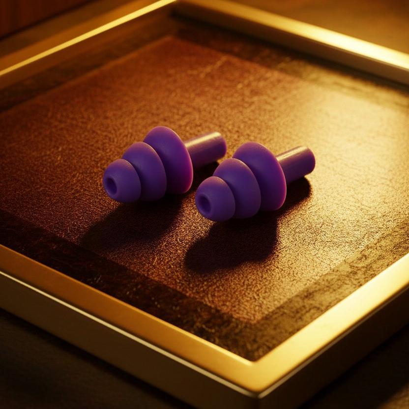 Беруши для сна плавания Univerza Елка силиконовые шумоподавляющие анатомические в футляре Фиолетовый - фото 14