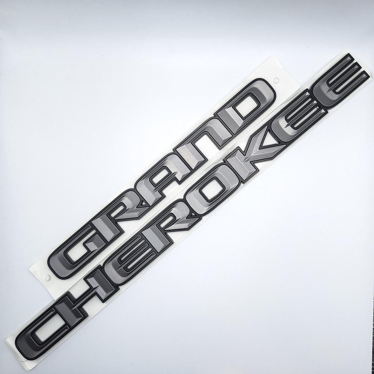Эмблема надпись Grand Cherokee Jeep ABS Черный/Серый матовый (2161248904)