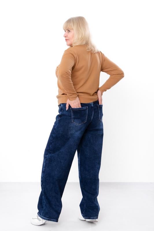 Джинси зимові жіночі вільного крою на флісі плюс сайз Носи Своє р. 31 Синій (16245) - фото 2