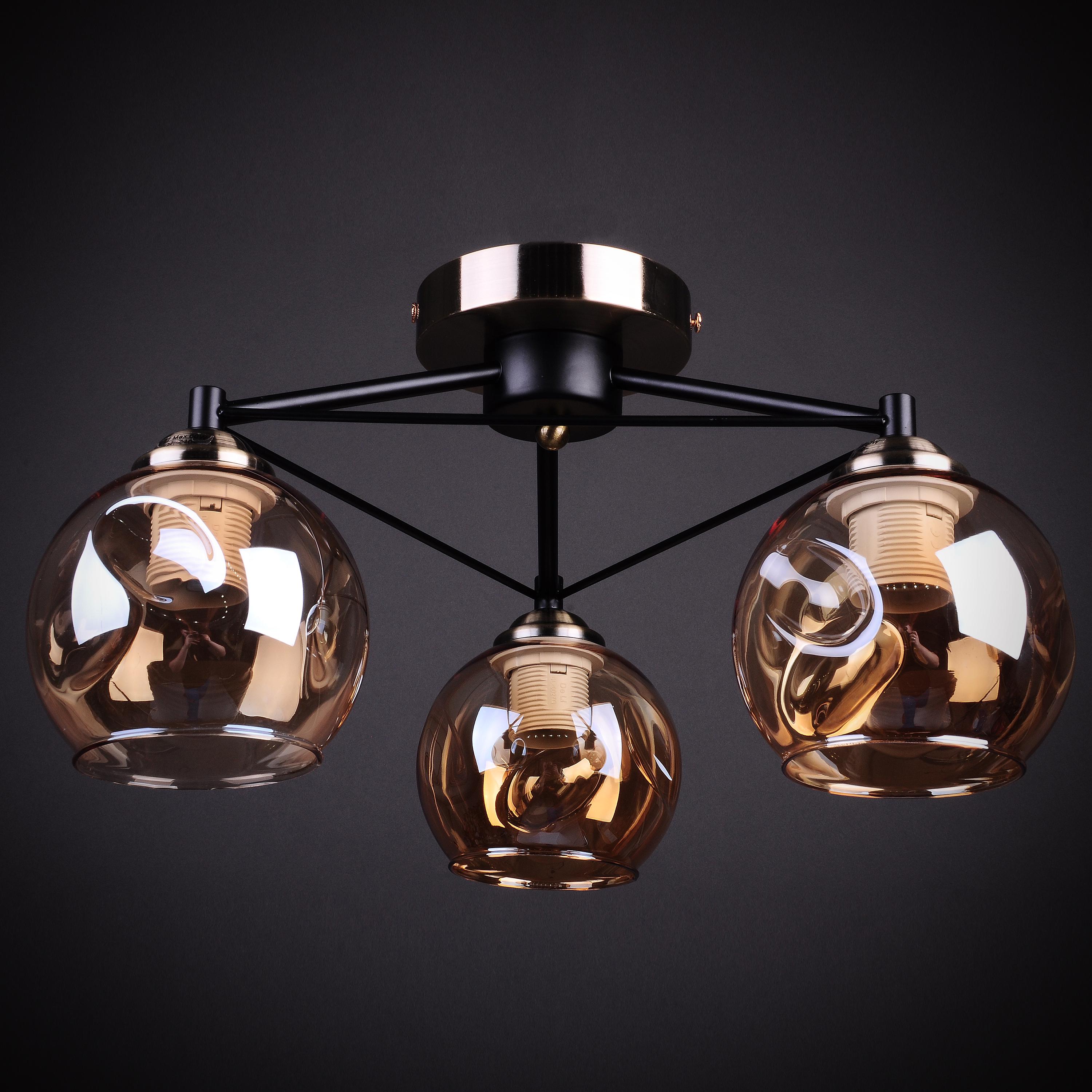 Стельова люстра Light House DL-17237/3 Чорний/Бронзовий