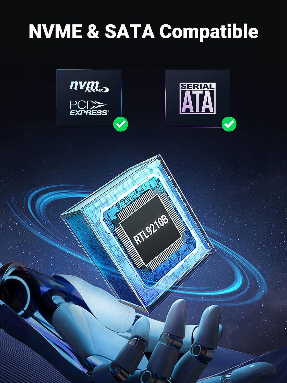 Корпус UGREEN для M.2 NVME та SATA SSD дисків 10 Гбіт/с з кабелями M та B&M 2280/2230/ 2242/2260 для PCI-e та NGFF Сірий (90264) - фото 6 Корпус UGREEN для M.2 NVME та SATA SSD дисків 10 Гбіт/с з кабелями M та B&M 2280/2230/ 2242/2260 для PCI-e та NGFF Сірий (90264) - фото 6