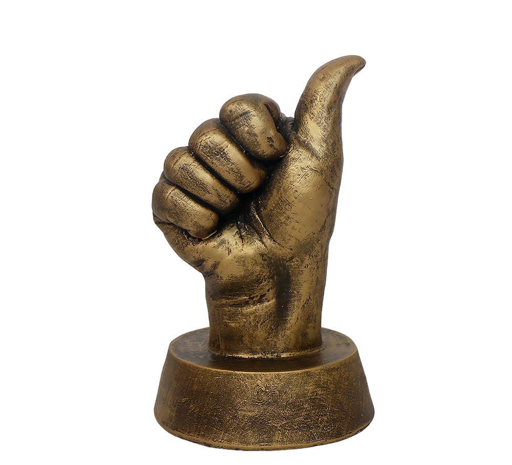 Статуетка Гранд Презент Рука "Гуд!" 24 см Бронзовий (СП512-3)