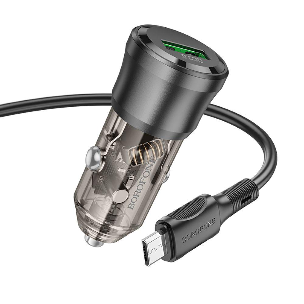 Зарядний пристрій автомобільний Borofone BZ23 1USB QC18W+Micro (28526193) - фото 5 Зарядний пристрій автомобільний Borofone BZ23 1USB QC18W+Micro (28526193) - фото 5