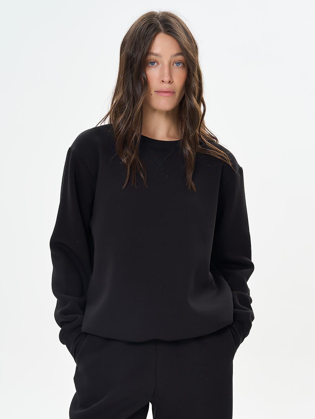 Свитшот женский утепленный ROZA 240428 2XL Черный (4824005748080)