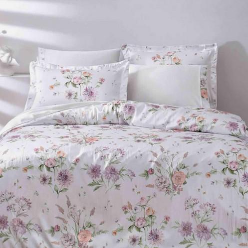 Комплект постельного белья Tivolyo Home New Spring делюкс сатин жатый шелк евро (2000022280889)