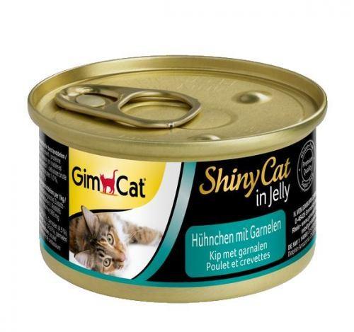 Корм вологий GimCat Shiny Cat для кішок з куркою та креветками 70 г (4002064413129)