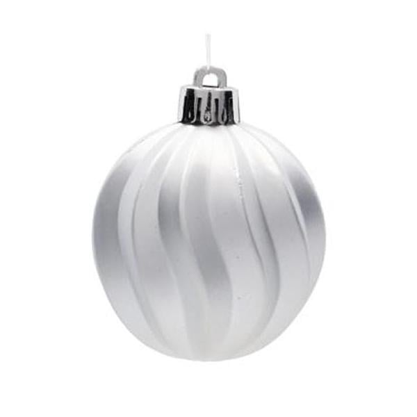 Набор новогодних шаров пластиковых Flora 6 шт. d 6 см (43032)